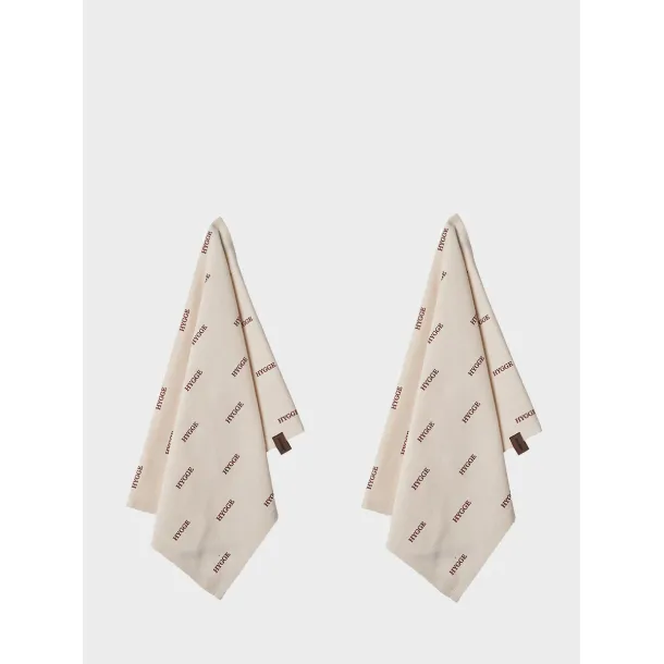 Broderet viskestykke HYGGE - 2 pk