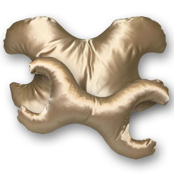 Save My Face - sampak - 100% silkebetrk stor og lille pude - Bronze