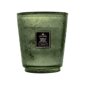 TEMPLE MOSS BOXED 5-WICK HEARTH CANDLE WITH LID
